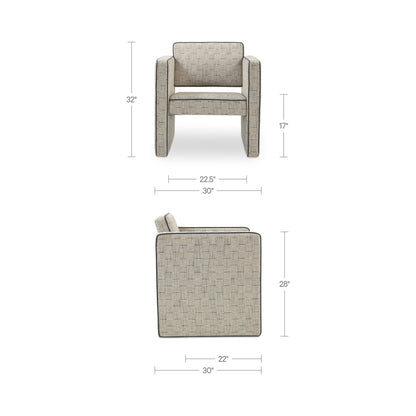 Harris Accent Chair Black And Beige Weave product image 8