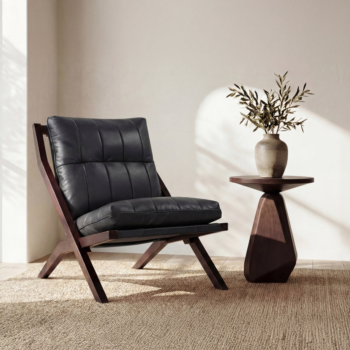 Preston Accent Chair Black lifestyle