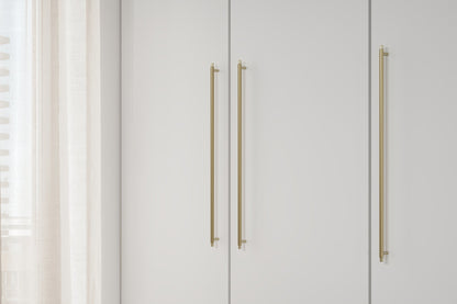 Brushed Gold "Manor" Knurled Cabinet Knobs and Drawer Pulls