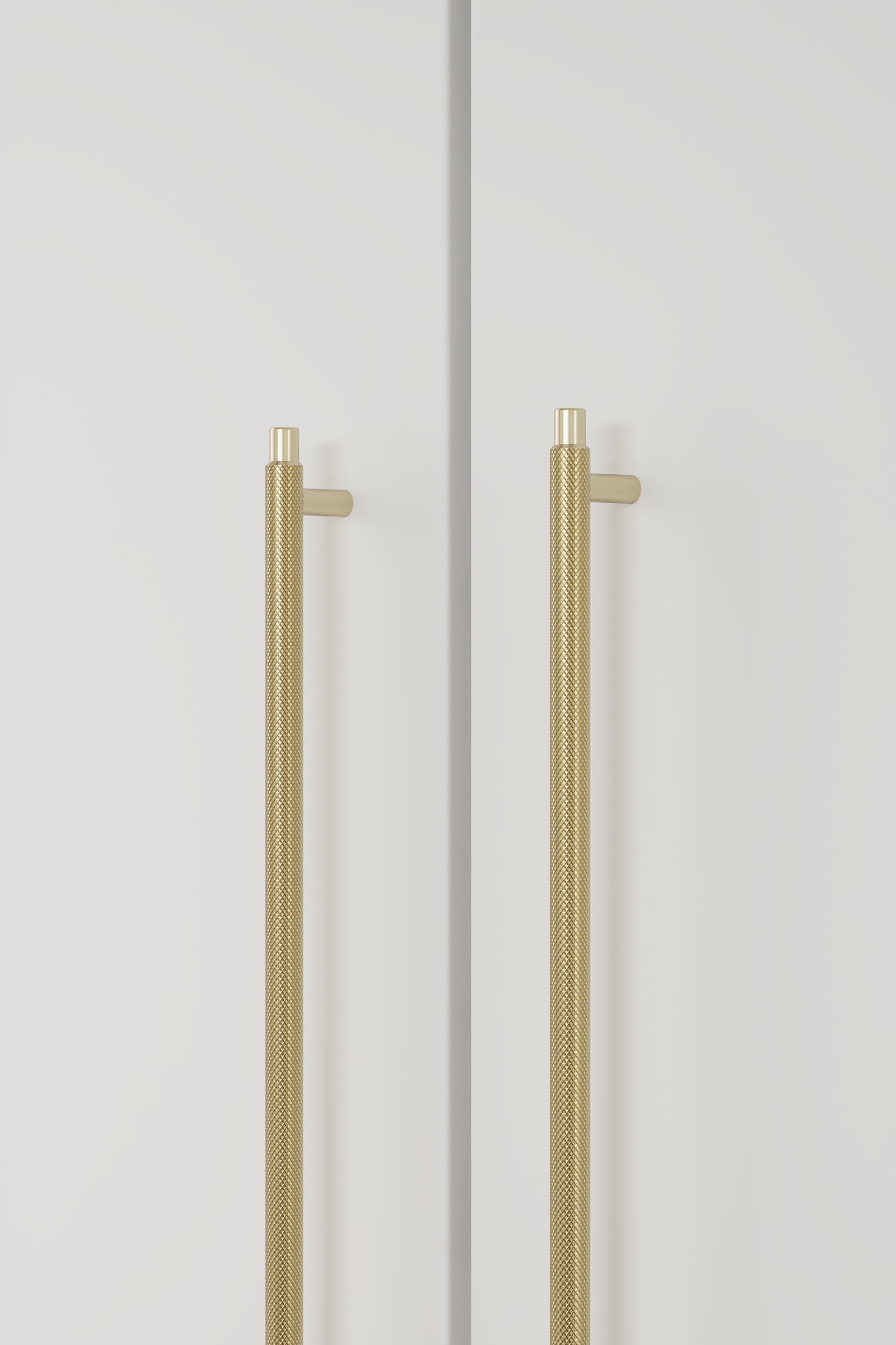 Brushed Gold "Manor" Knurled Cabinet Knobs and Drawer Pulls