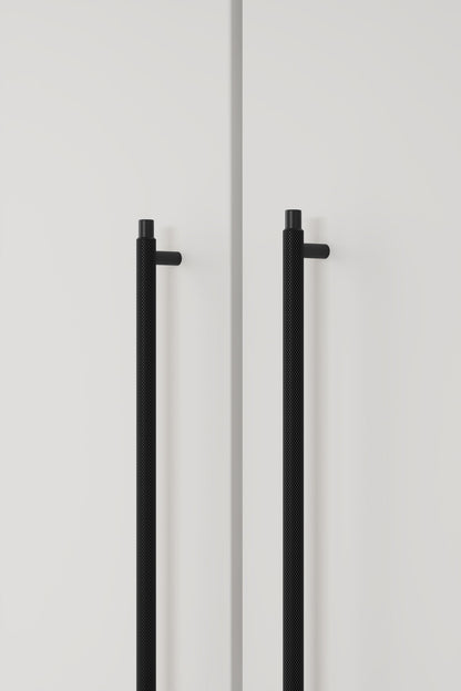 Matte Black "Manor" Knurled Cabinet Knobs and Drawer Pulls