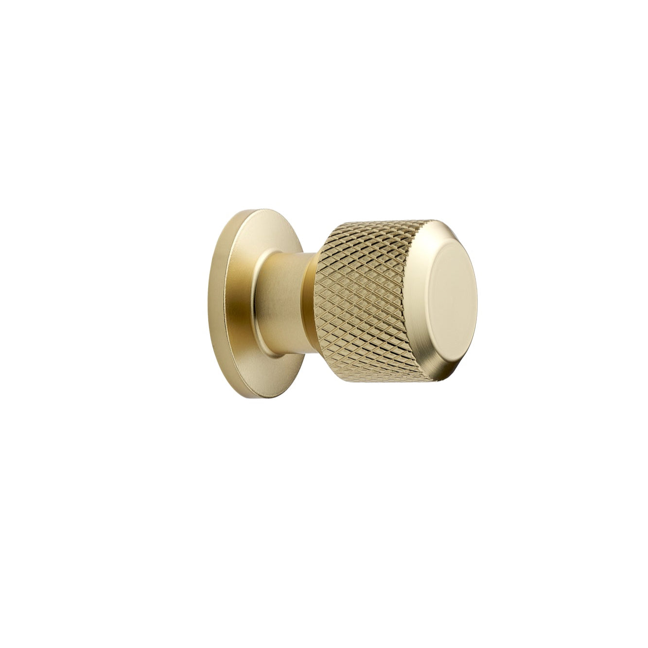Brushed Gold "Manor" Knurled Cabinet Knobs and Drawer Pulls