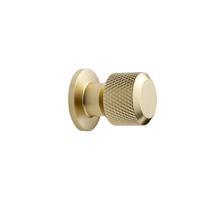 Brushed Gold "Manor" Knurled Cabinet Knobs and Drawer Pulls
