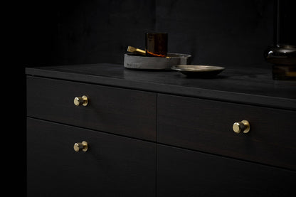 Brushed Gold "Manor" Knurled Cabinet Knobs and Drawer Pulls