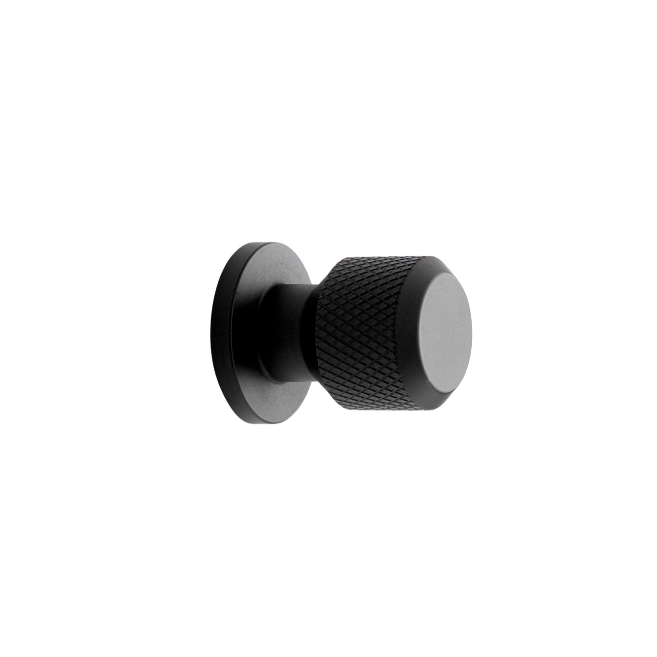 Matte Black "Manor" Knurled Cabinet Knobs and Drawer Pulls