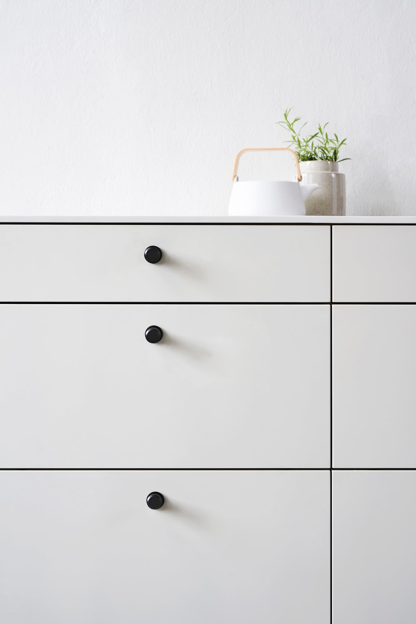 Matte Black "Manor" Knurled Cabinet Knobs and Drawer Pulls