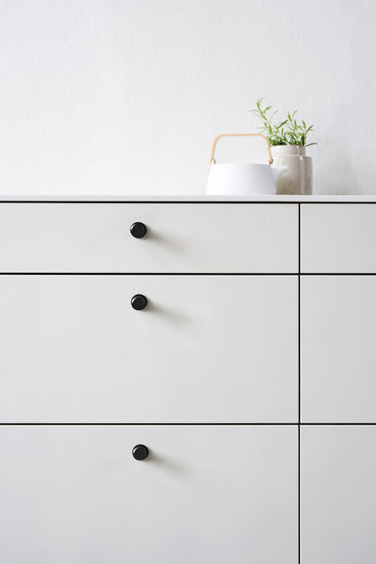 Matte Black "Manor" Knurled Cabinet Knobs and Drawer Pulls