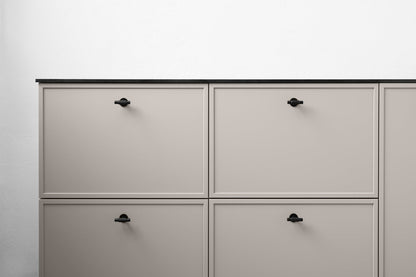 Matte Black "Manor" Knurled Cabinet Knobs and Drawer Pulls