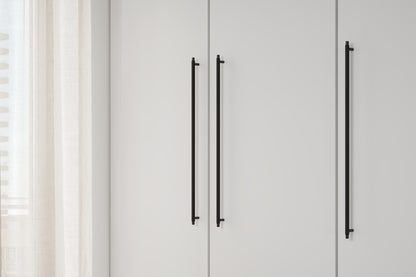 Matte Black "Manor" Knurled Cabinet Knobs and Drawer Pulls