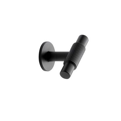 Matte Black "Manor" Knurled Cabinet Knobs and Drawer Pulls