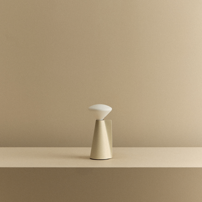 Mantle Portable Lamp in Stone White - Set of 2.