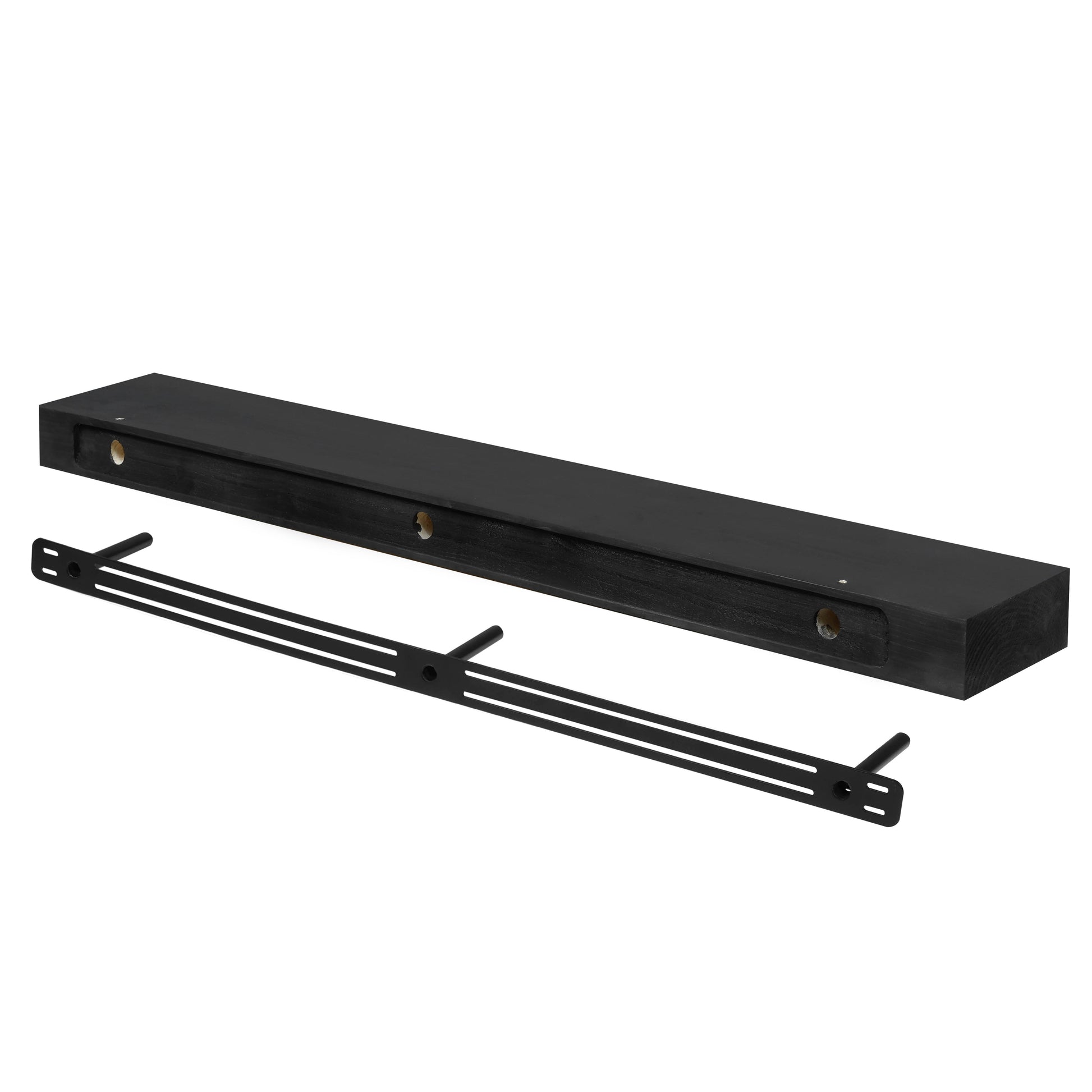 Smooth Solid Floating Timber Fireplace Mantel Shelf.