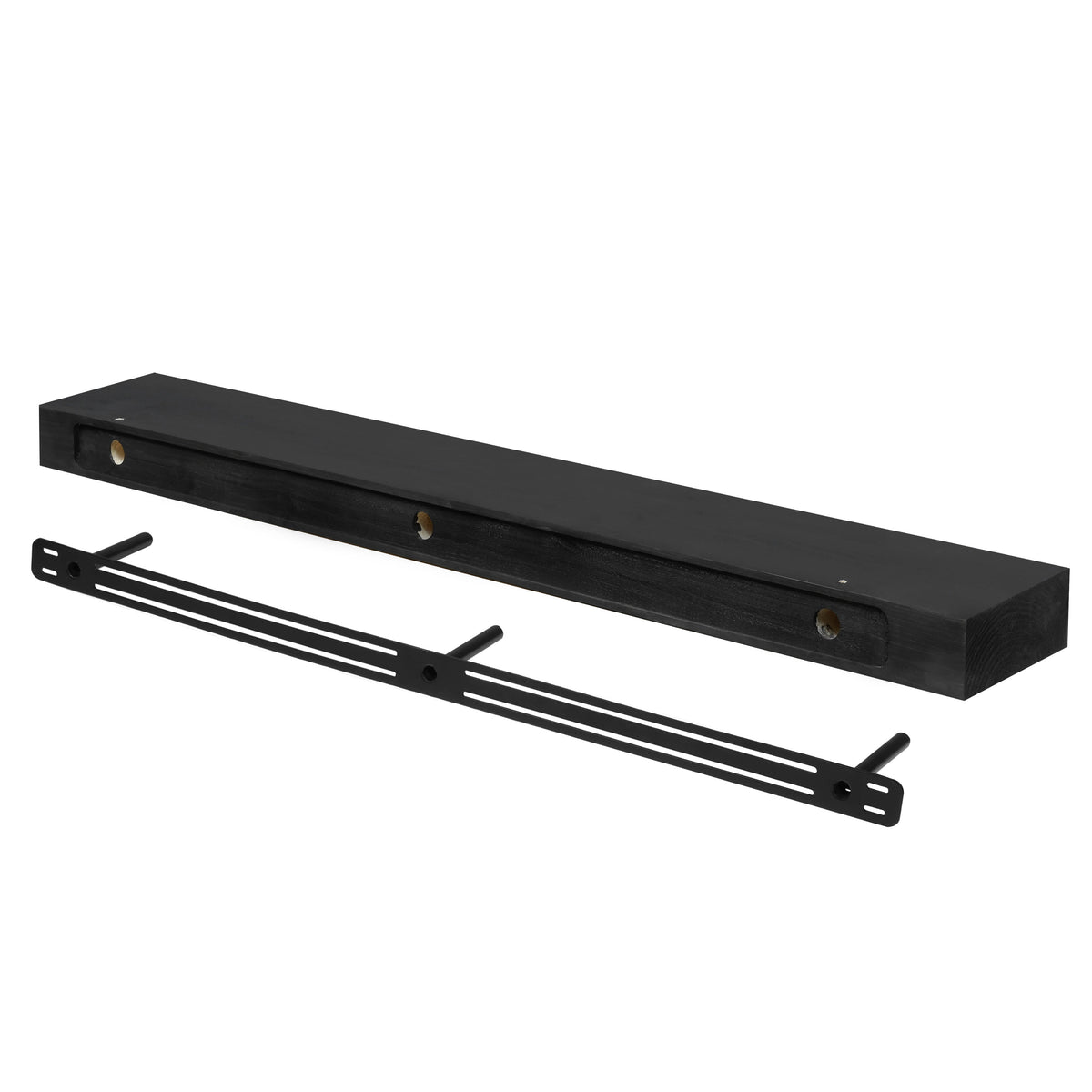 Smooth Solid Floating Timber Fireplace Mantel Shelf.