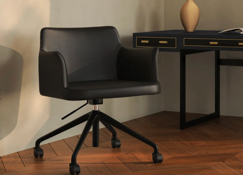 Morris Office Chair Black PVC