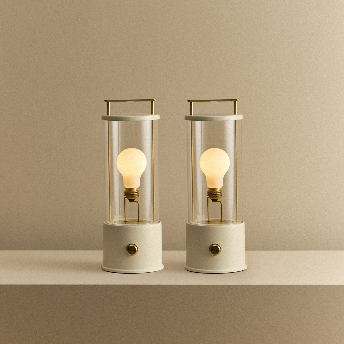 The Muse 1.0 Portable Lamp in Candlenut White - Set of 2.