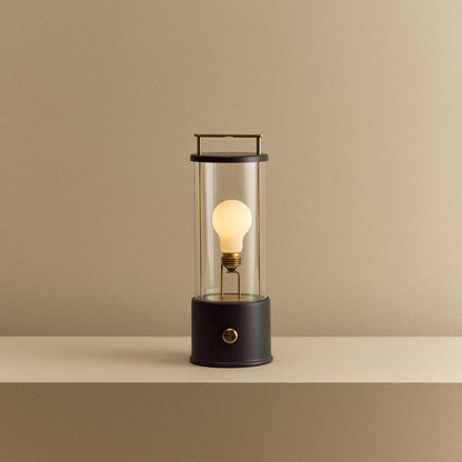The Muse Portable Lamp in Hackles Black.