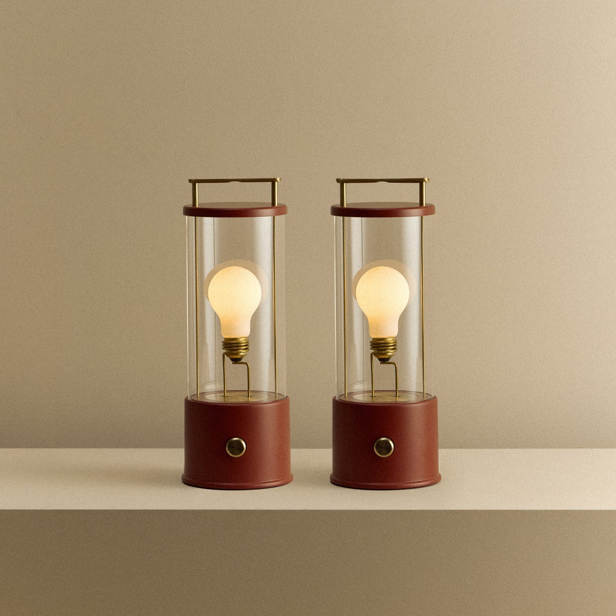 The Muse 1.0 Portable Lamp in Pomona Red - Set of 2.