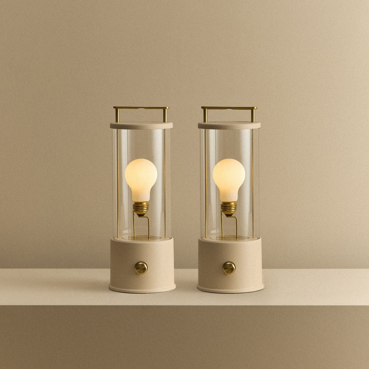 The Muse 1.0 Portable Lamp in Setting Plaster Pink - Set of 2