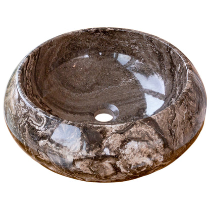 Narcist Brown Marble Vessel Sink High-Gloss Polished.