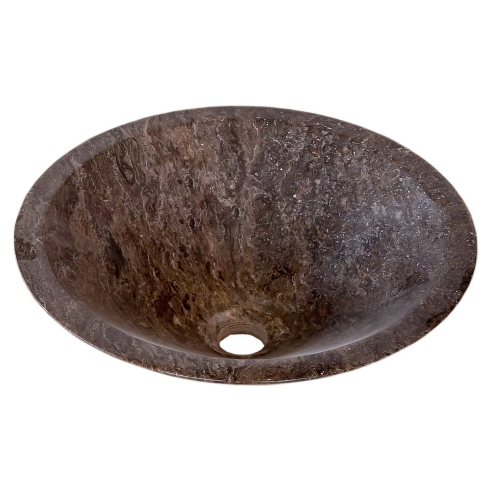 Narcist Brown Marble V-Shape Tapered Sink Polished (D)16" (H)6".