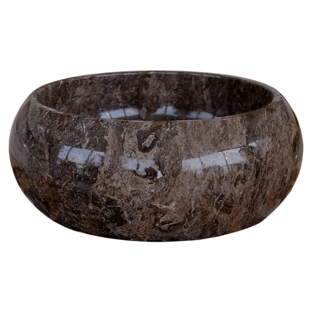 Narcist Brown Marble Vessel Sink High-Gloss Polished.