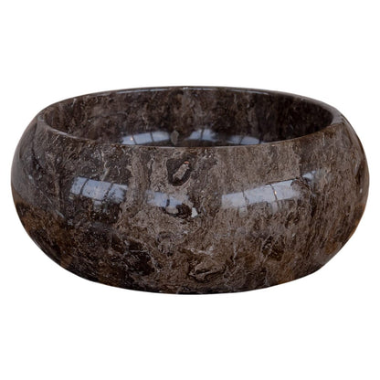 Narcist Brown Marble Vessel Sink High-Gloss Polished.
