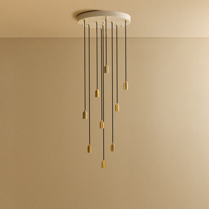 Nine Pendant in Brass.