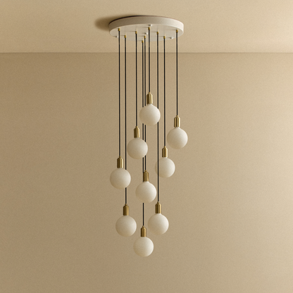 Nine Pendant in Brass + Sphere IV.