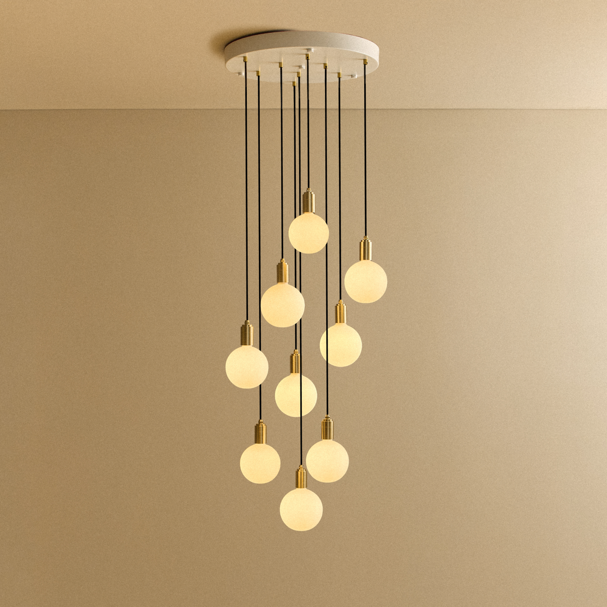 Nine Pendant in Brass + Sphere IV.