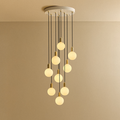 Nine Pendant in Brass + Sphere IV.
