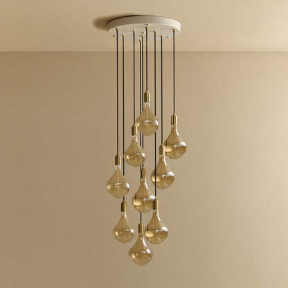 Nine Pendant in Brass + Voronoi II.