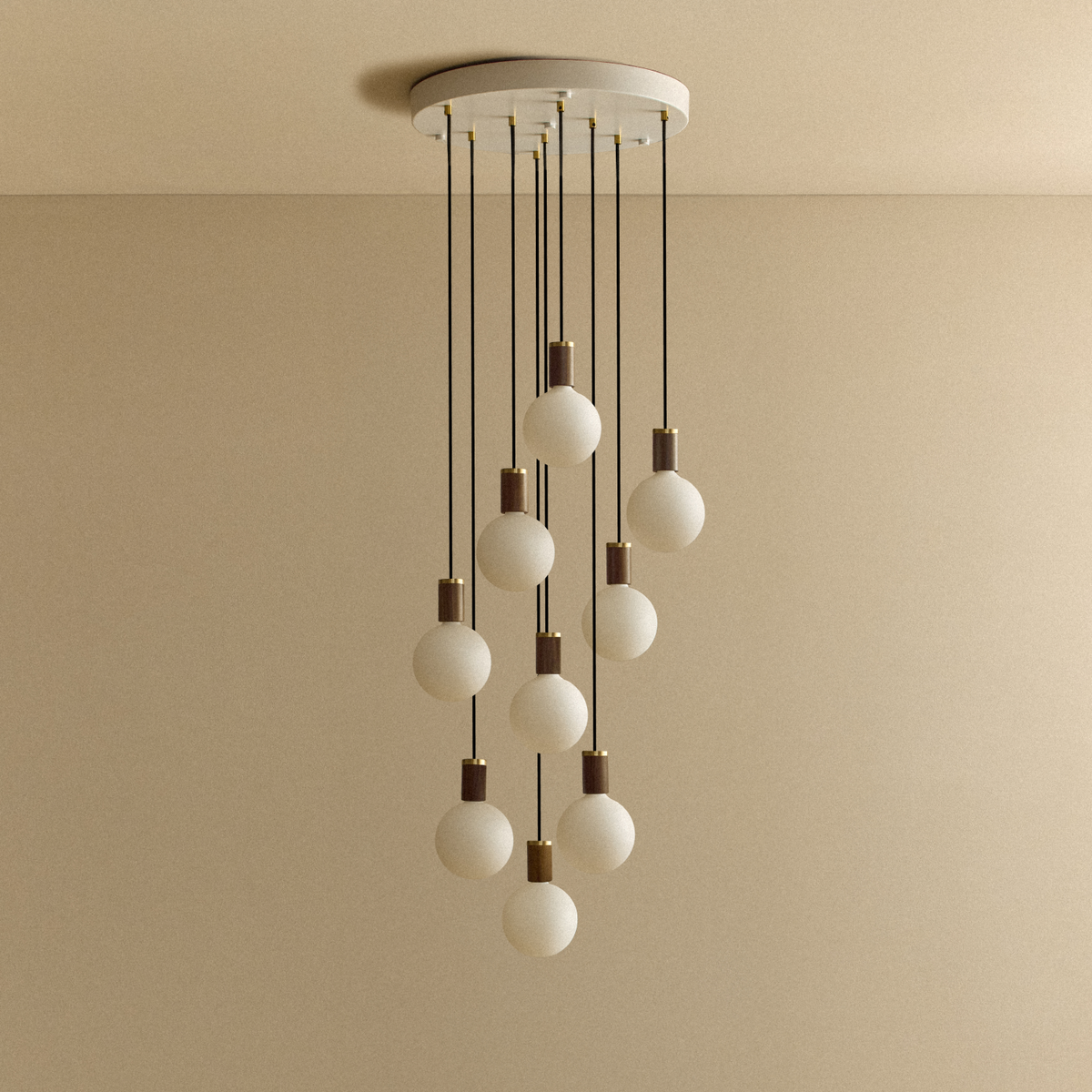 Nine Pendant in Walnut + Sphere IV.
