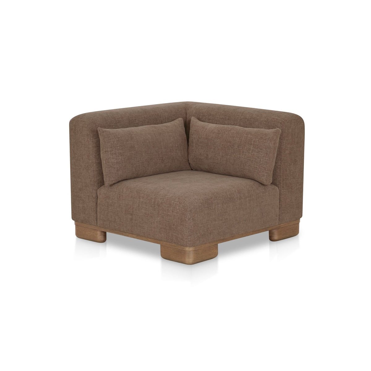 June Corner Chair Dark Brown on white background
