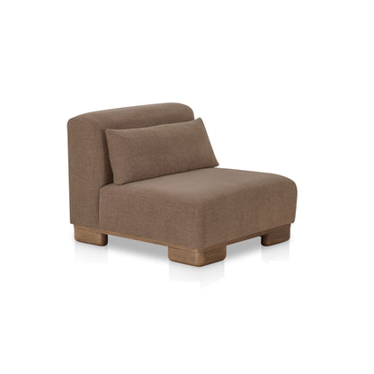 June Slipper Chair Dark Brown angled view