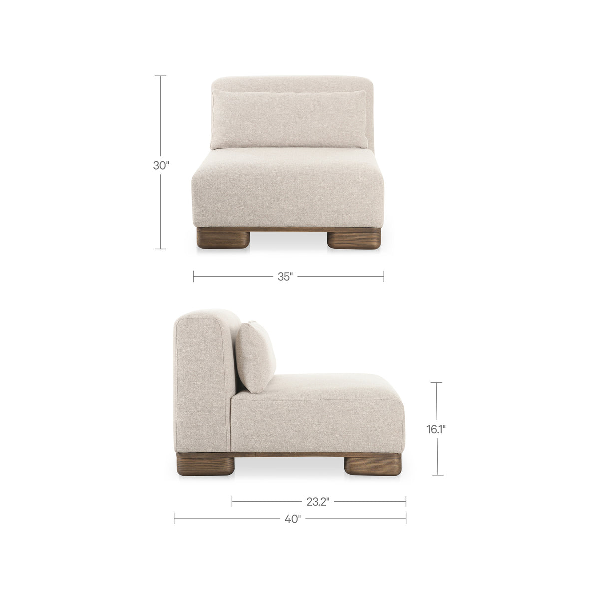 June Slipper Chair Oatmeal - image 12