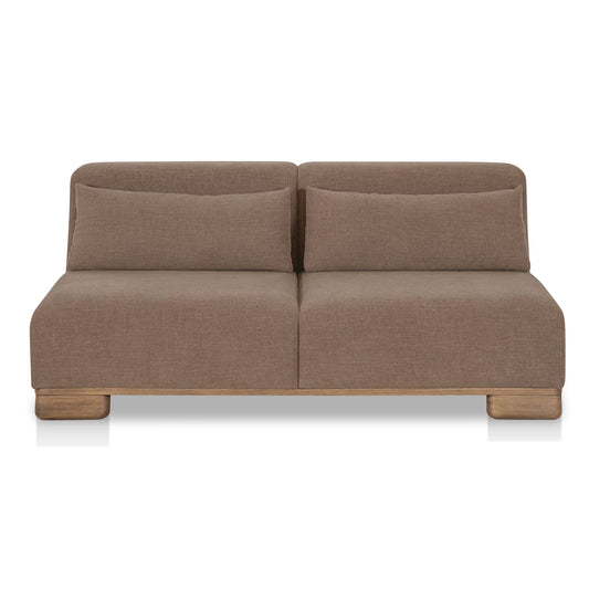 June Sofa Dark Brown on white background