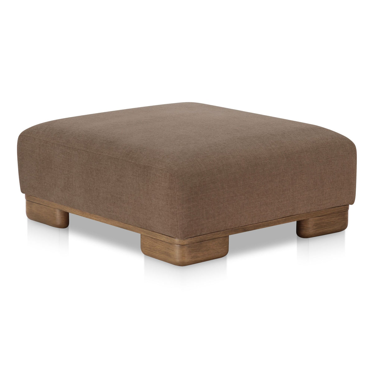 June Ottoman Dark Brown angled view
