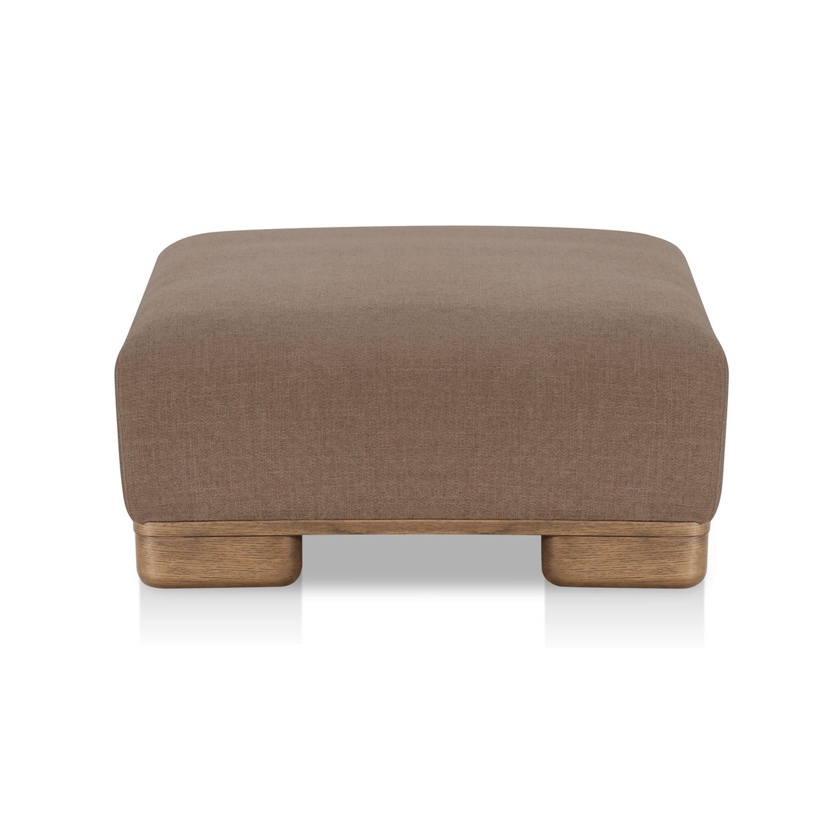 June Ottoman Dark Brown on white background