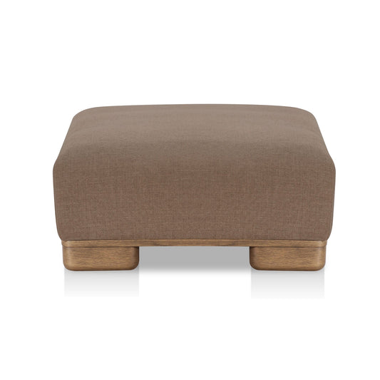 June Ottoman Dark Brown on white background