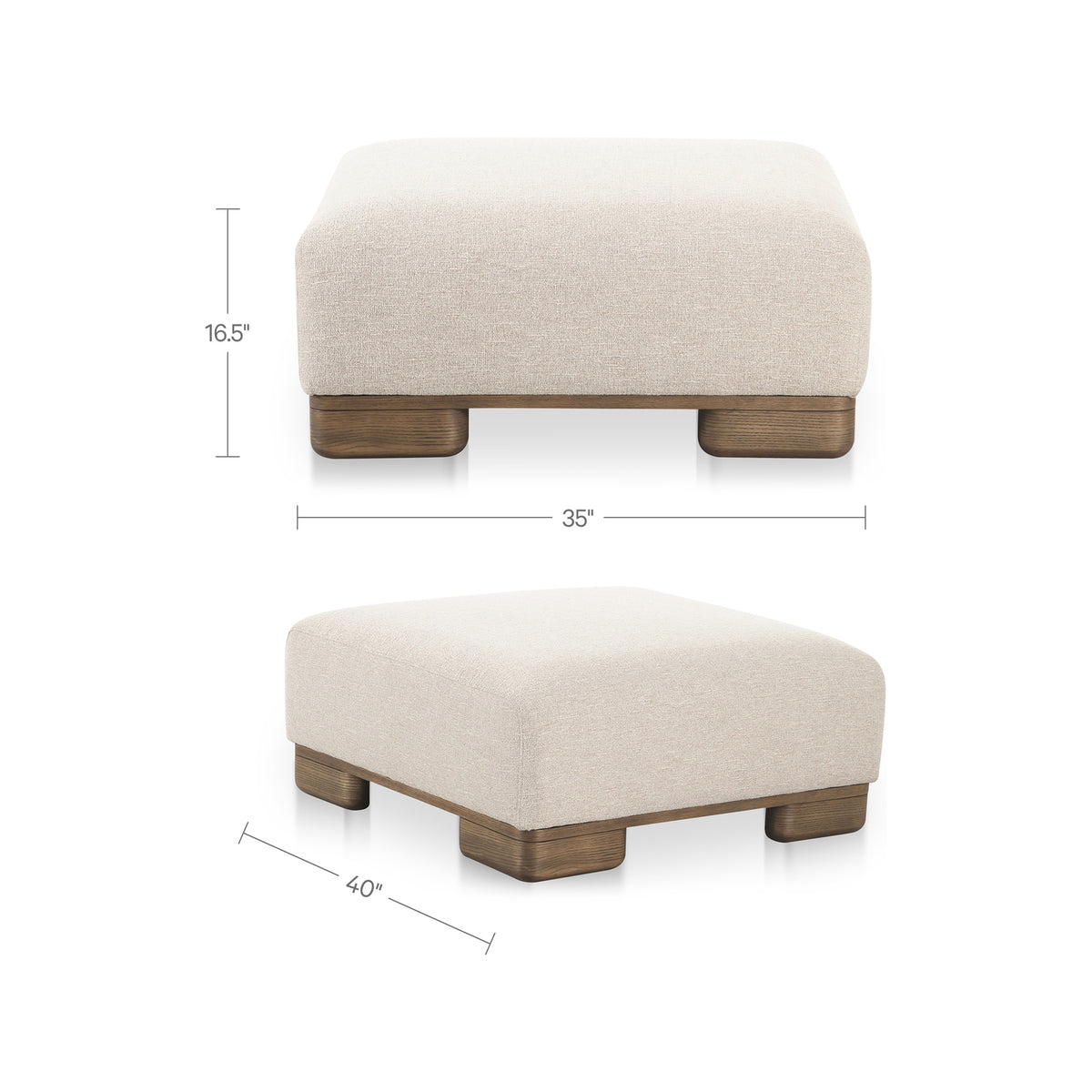 June Ottoman Oatmeal - lifestyle image