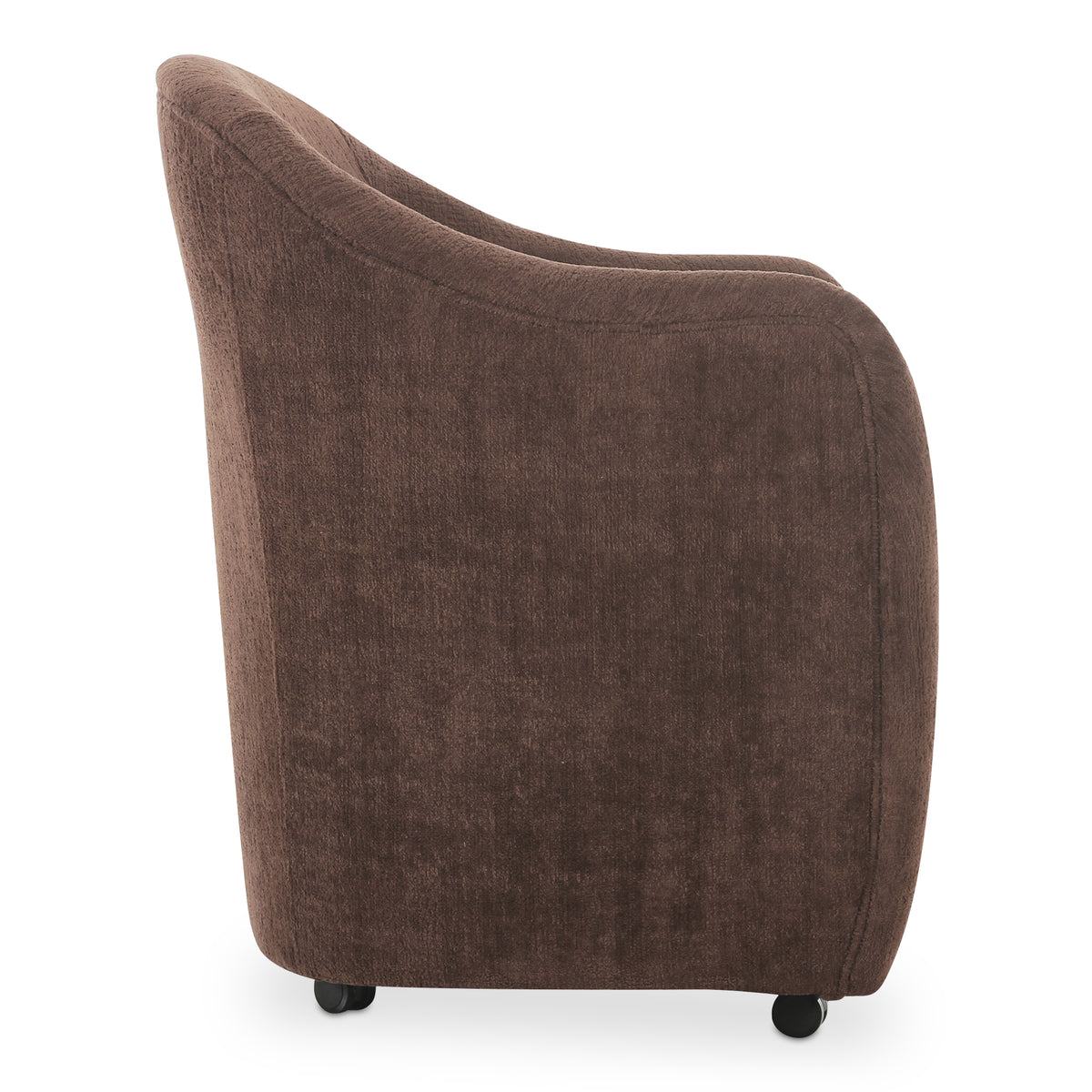 Drava Rolling Dining Chair Dark Brown – image 5