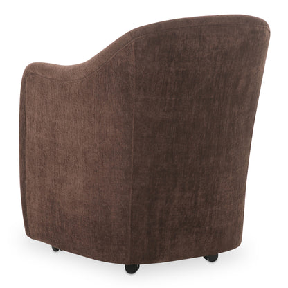 Drava Rolling Dining Chair Dark Brown – image 7