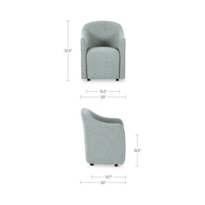 Drava Rolling Dining Chair Light Blue additional view