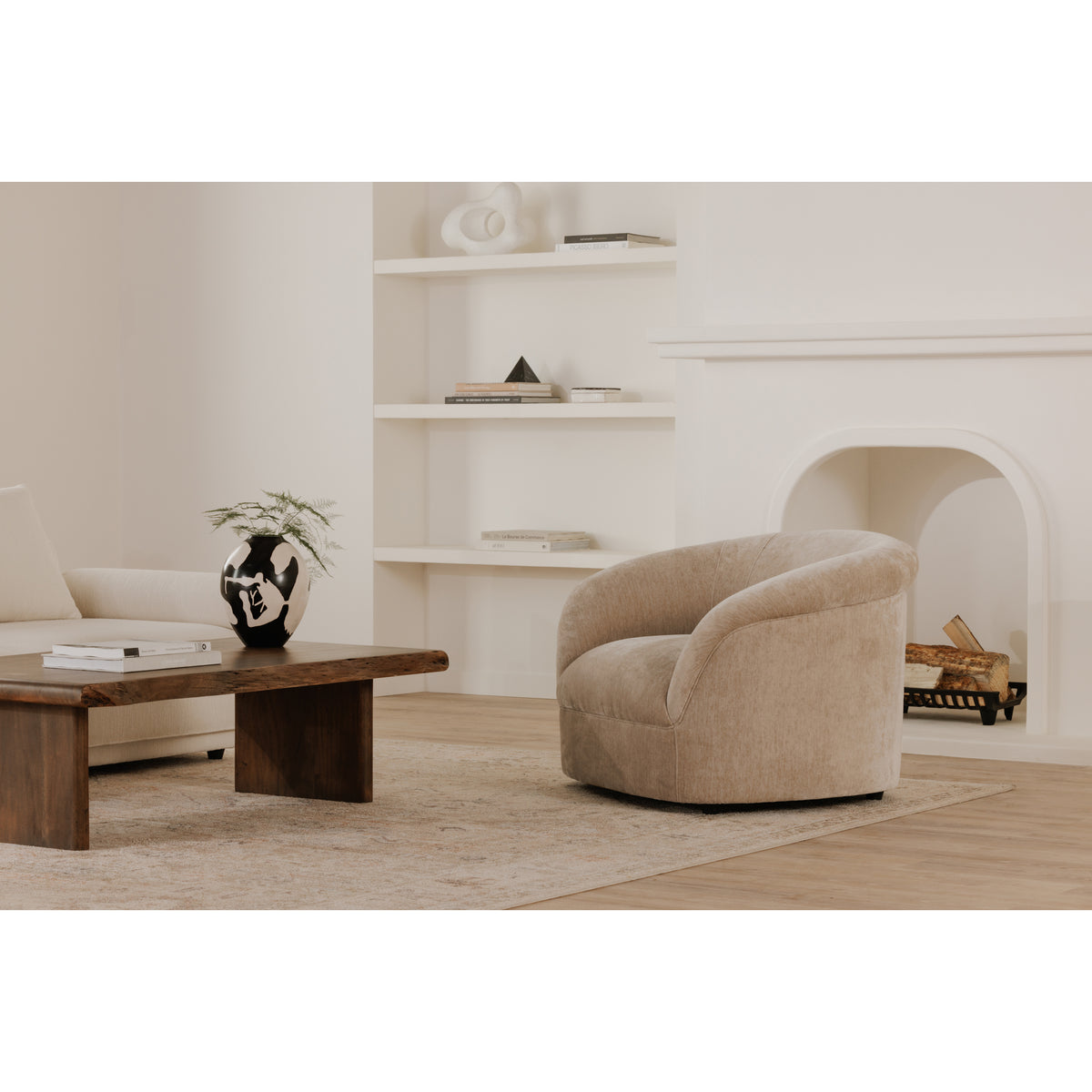 Thora Lounge Chair Beige - image 2