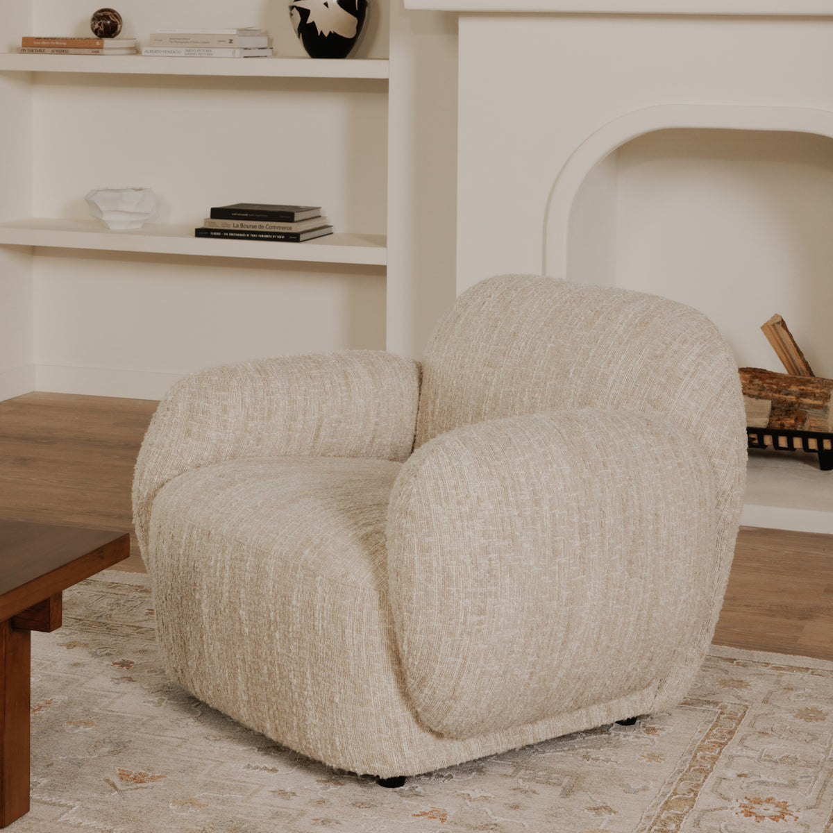 Hazel Lounge Chair Off White lifestyle image