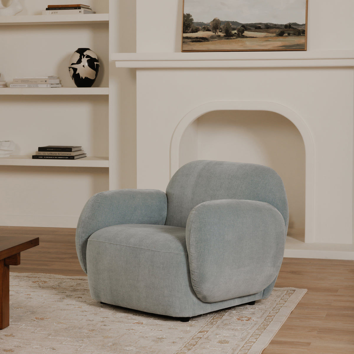 Hazel Lounge Chair Light Blue lifestyle image