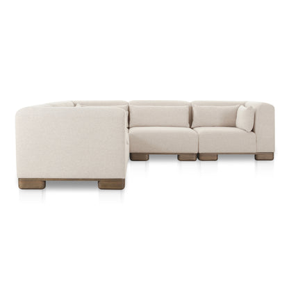 June Classic L-Shaped Modular Sectional Oatmeal view 5