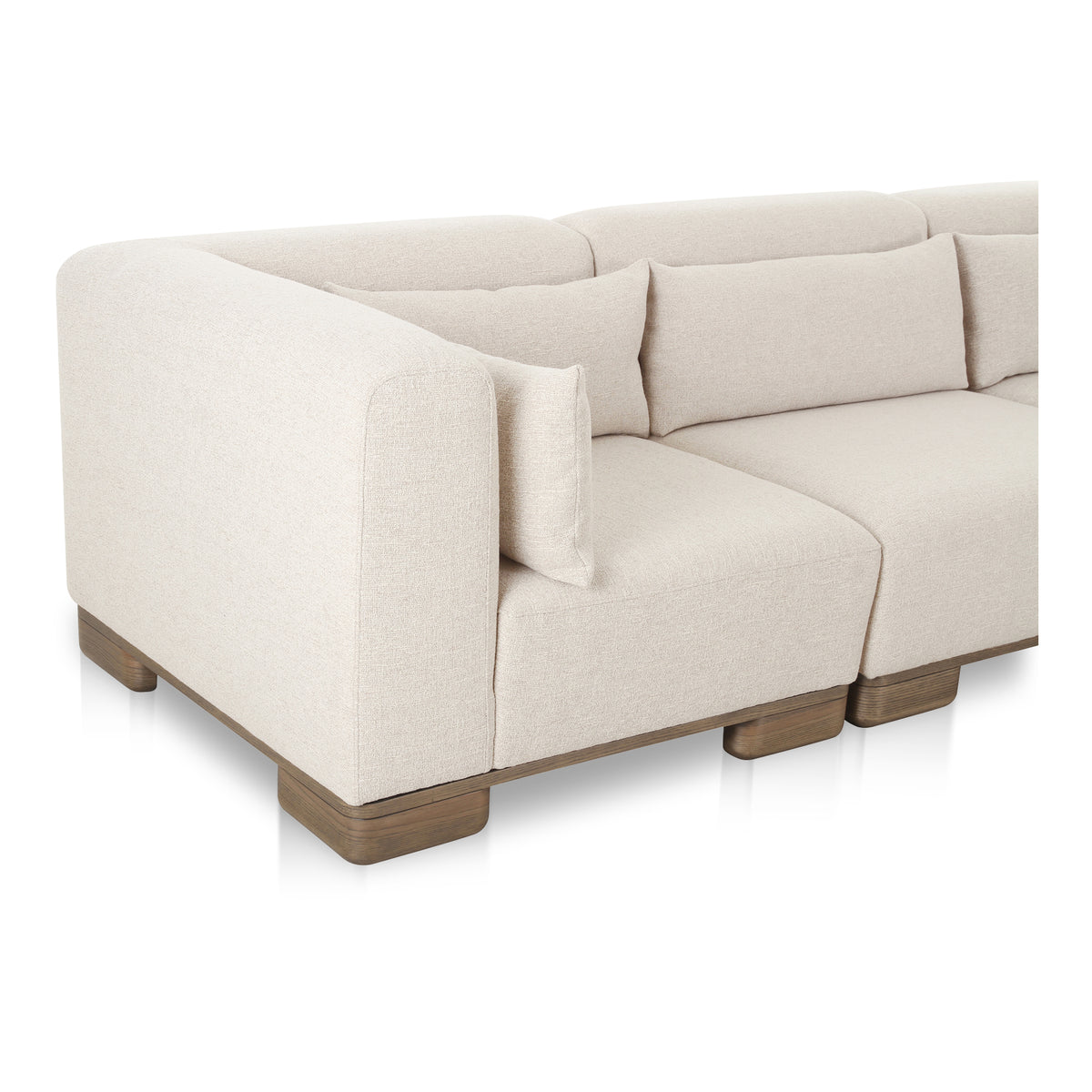 June Classic L-Shaped Modular Sectional Oatmeal view 8