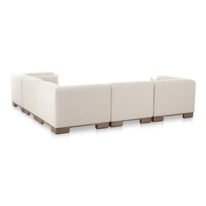 June Classic L-Shaped Modular Sectional Oatmeal view 3