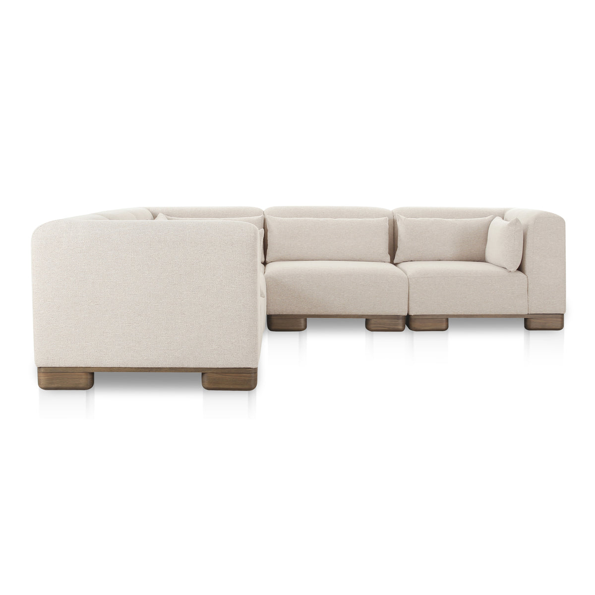 June Classic L-Shaped Modular Sectional Oatmeal view 4